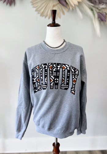 Howdy Embroidered Sweatshirt