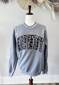 Howdy Embroidered Sweatshirt