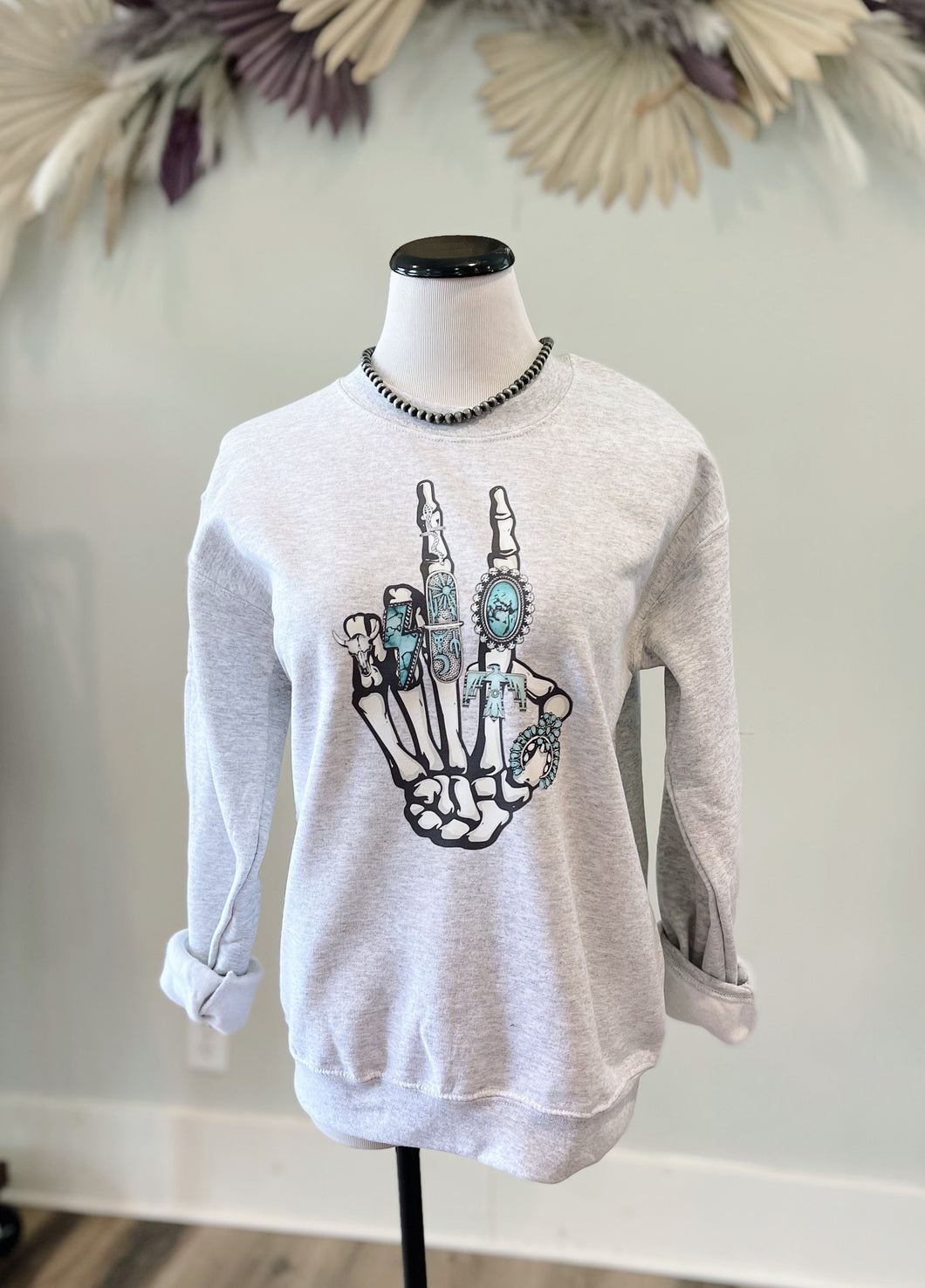 Skeleton Peace Sweatshirt