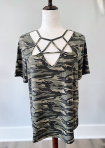 Camo Knit Blouse