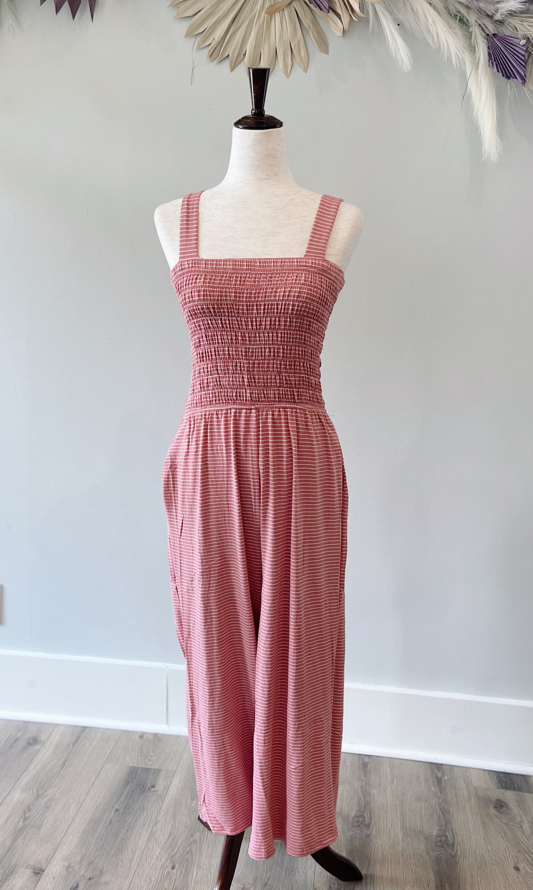 Ash Rose Striped Jumpsuit