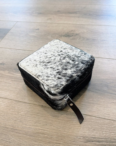 Black Brindle Cowhide Jewelry Box