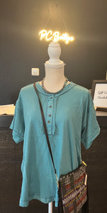 Teal Oversized Top