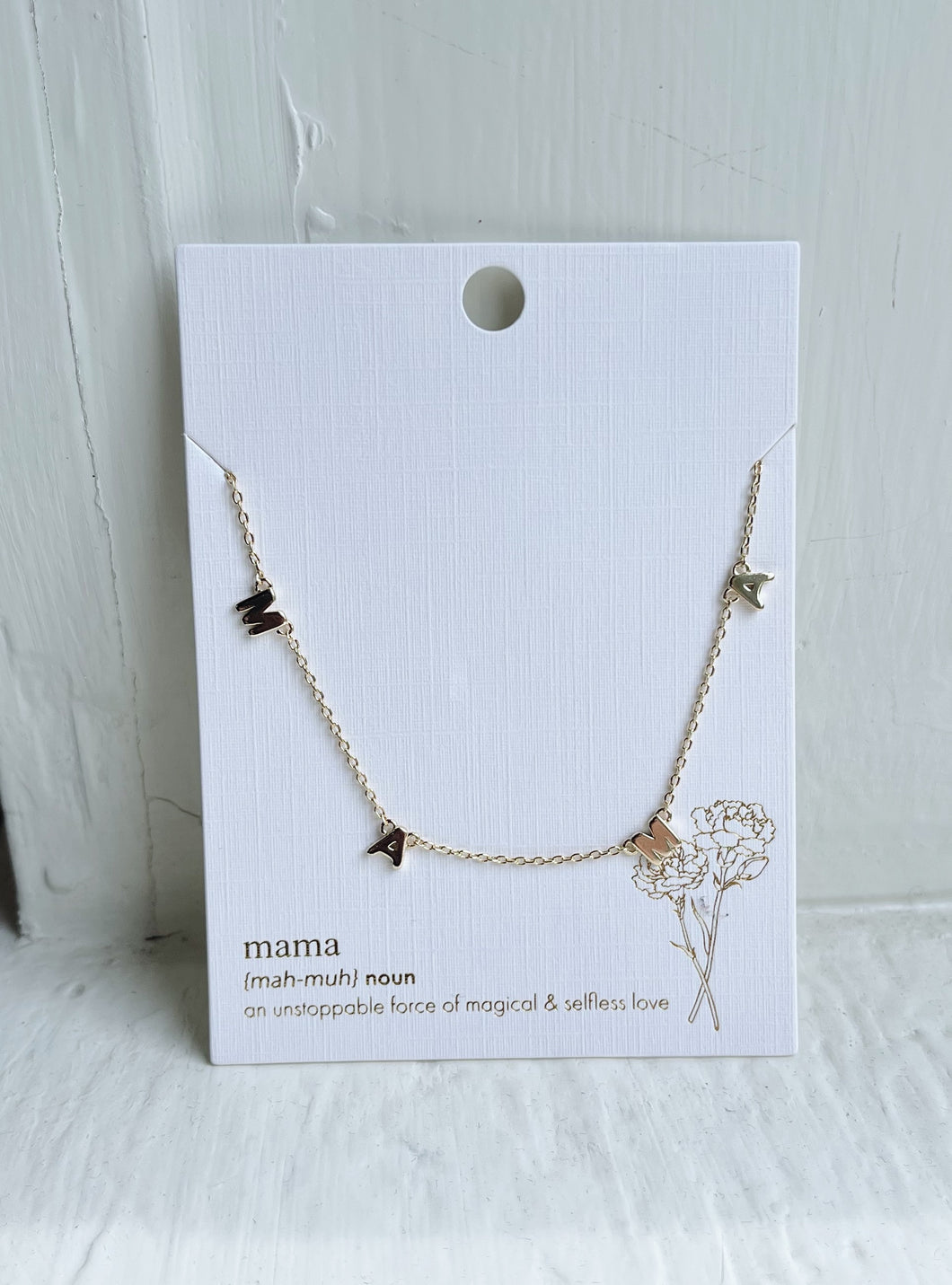 Mama Print Charm Necklace