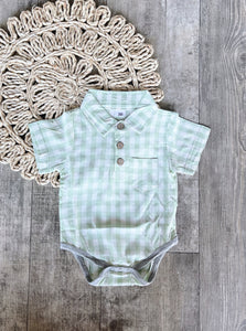 Mint Plaid Boy Shirt