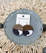 Load image into Gallery viewer, Wood Split Disc Earrings