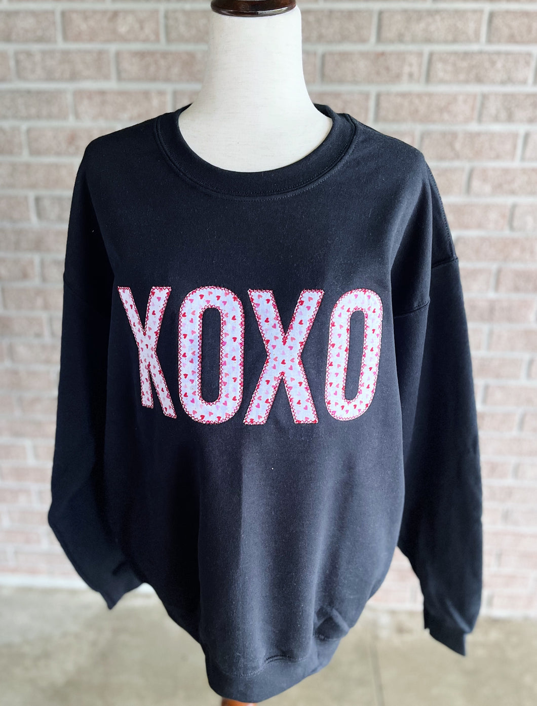 XOXO Black Crew Sweatshirt